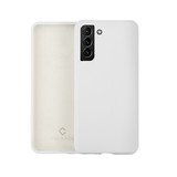 Coverzs Luxe Liquid Silicone case Samsung Galaxy S21 Plus (wit)