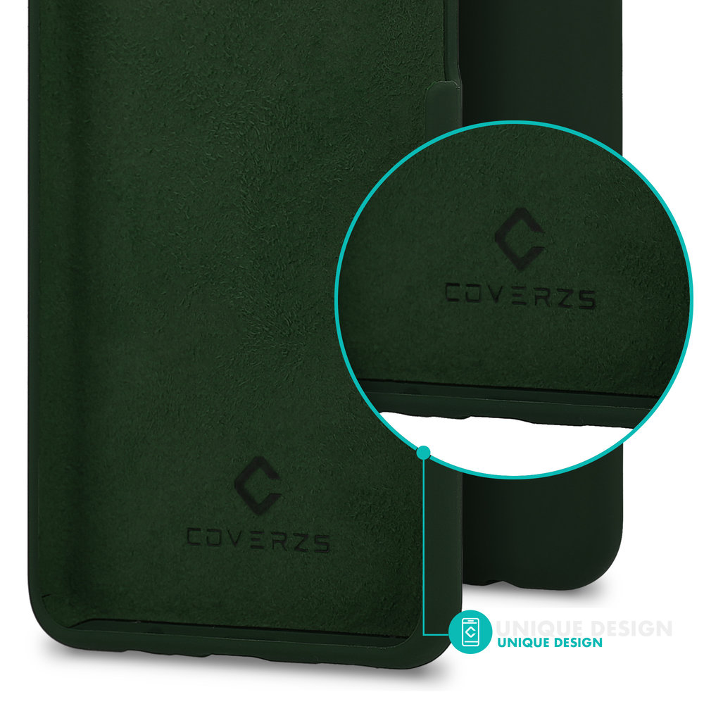 Coverzs Coverzs Luxe Liquid Silicone case Samsung Galaxy S21 Plus (donkergroen)