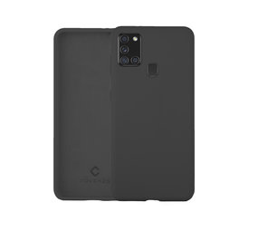 Coverzs Luxe Liquid Silicone case Samsung Galaxy A21s (donkergrijs)