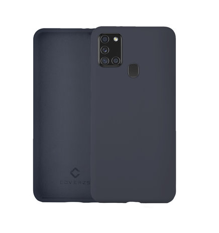 Coverzs Coverzs Luxe Liquid Silicone case Samsung Galaxy A21s (donkerblauw)