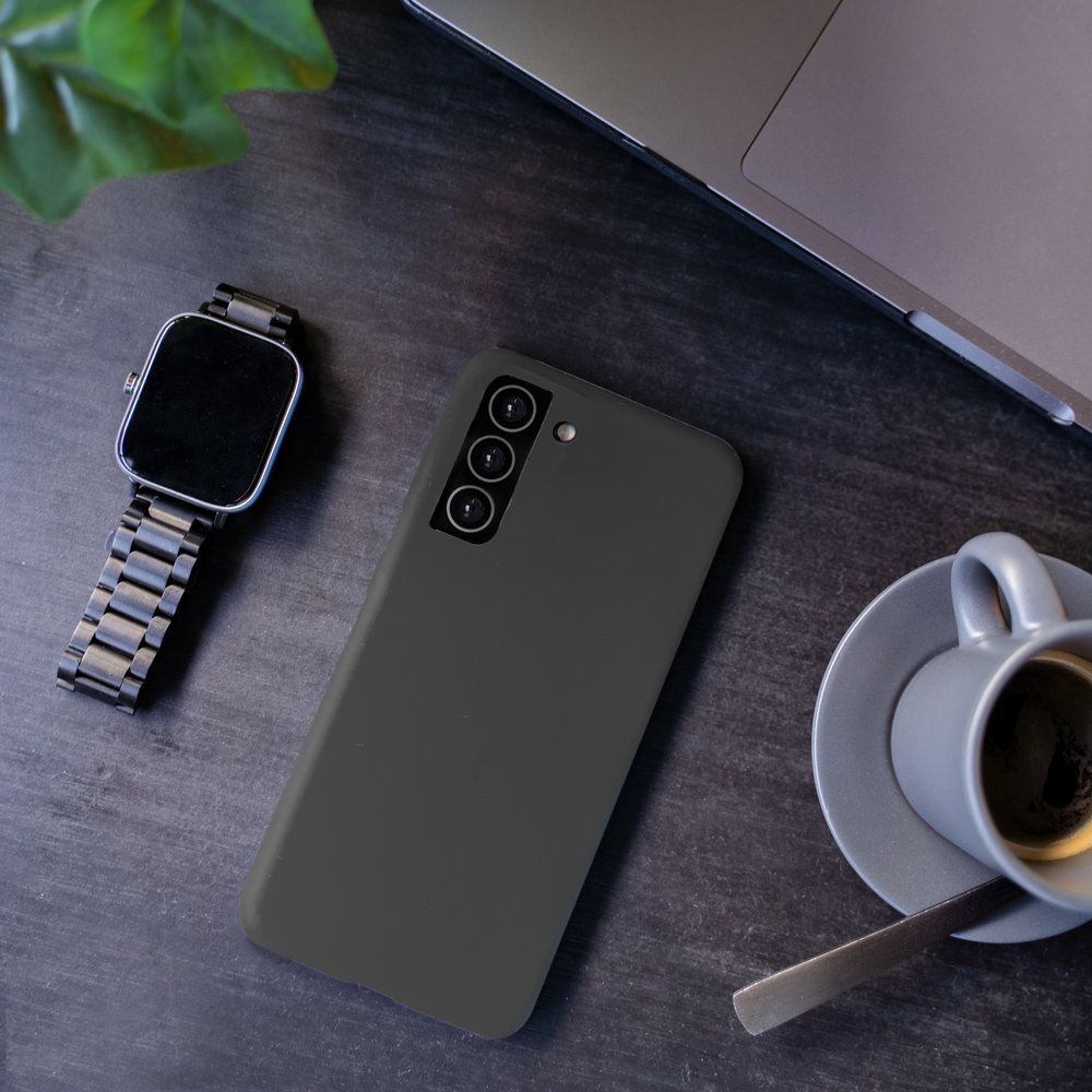 Coverzs Coverzs Luxe Liquid Silicone case Samsung Galaxy A51 (donkergrijs)