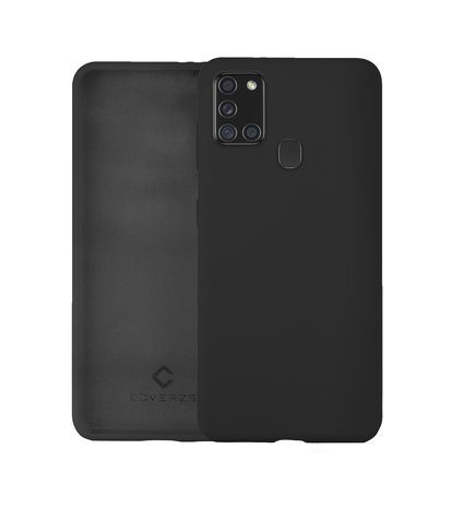 Coverzs Coverzs Luxe Liquid Silicone case Samsung Galaxy A21s (zwart)