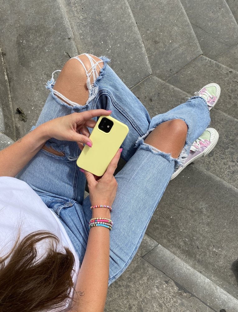 ShieldCase® ShieldCase Pantone siliconen hoesje iPhone Xs Max (geel)