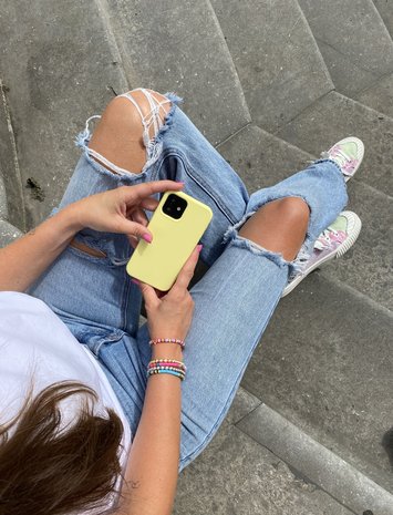 ShieldCase® ShieldCase Pantone siliconen hoesje iPhone Xs Max (geel)