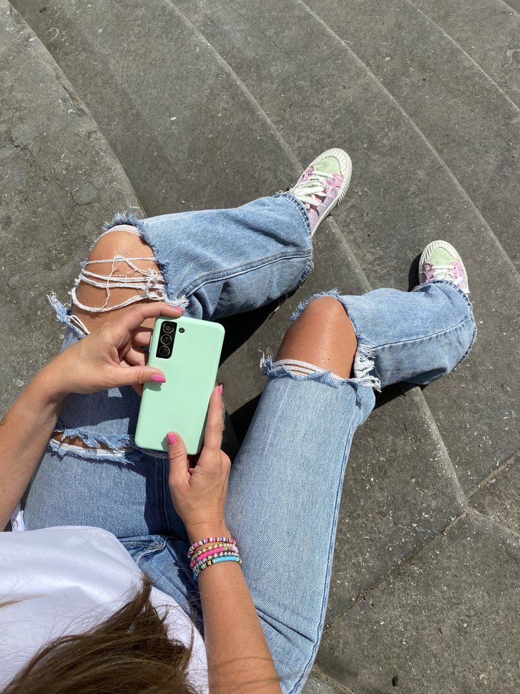 ShieldCase® ShieldCase Pantone siliconen hoesje Samsung Galaxy A72 (groen)