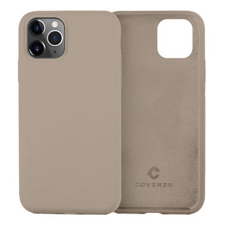 Coverzs Coverzs Luxe Liquid Silicone case iPhone 12 Pro Max (grijs)