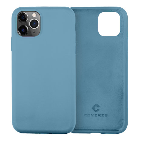 Coverzs Coverzs Luxe Liquid Silicone case iPhone 12 Pro Max (lichtblauw)