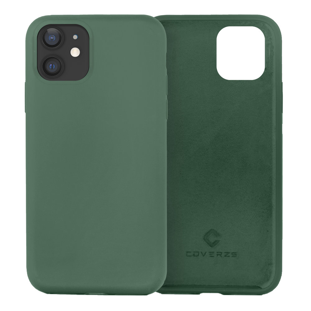 Coverzs Coverzs Luxe Liquid Silicone case iPhone 11 Pro (dennengroen)