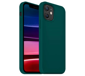 Coverzs Luxe Liquid Silicone case iPhone 12 Pro (donkergroen)
