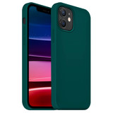 Coverzs Luxe Liquid Silicone case iPhone 12 (donkergroen)