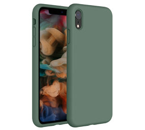 Coverzs Luxe Liquid Silicone case iPhone Xr (dennengroen)