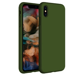 Coverzs Luxe Liquid Silicone case iPhone X / Xs (legergroen)