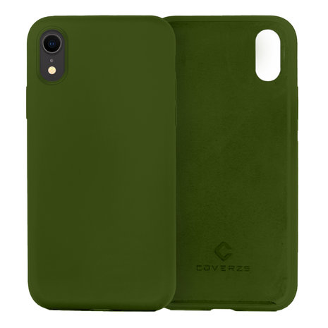 Coverzs Coverzs Luxe Liquid Silicone case iPhone X / Xs (legergroen)