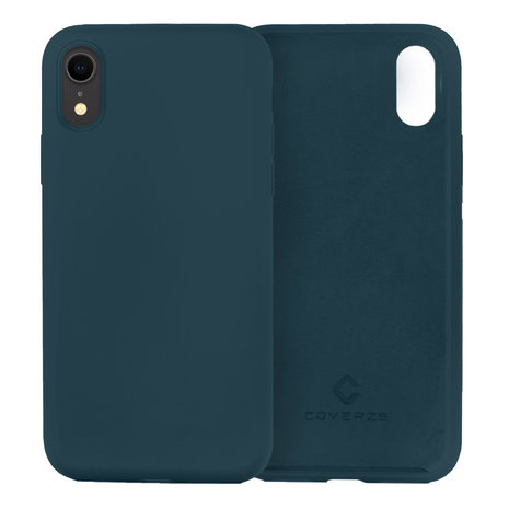 Coverzs Coverzs Luxe Liquid Silicone case iPhone X / Xs (donkerblauw)