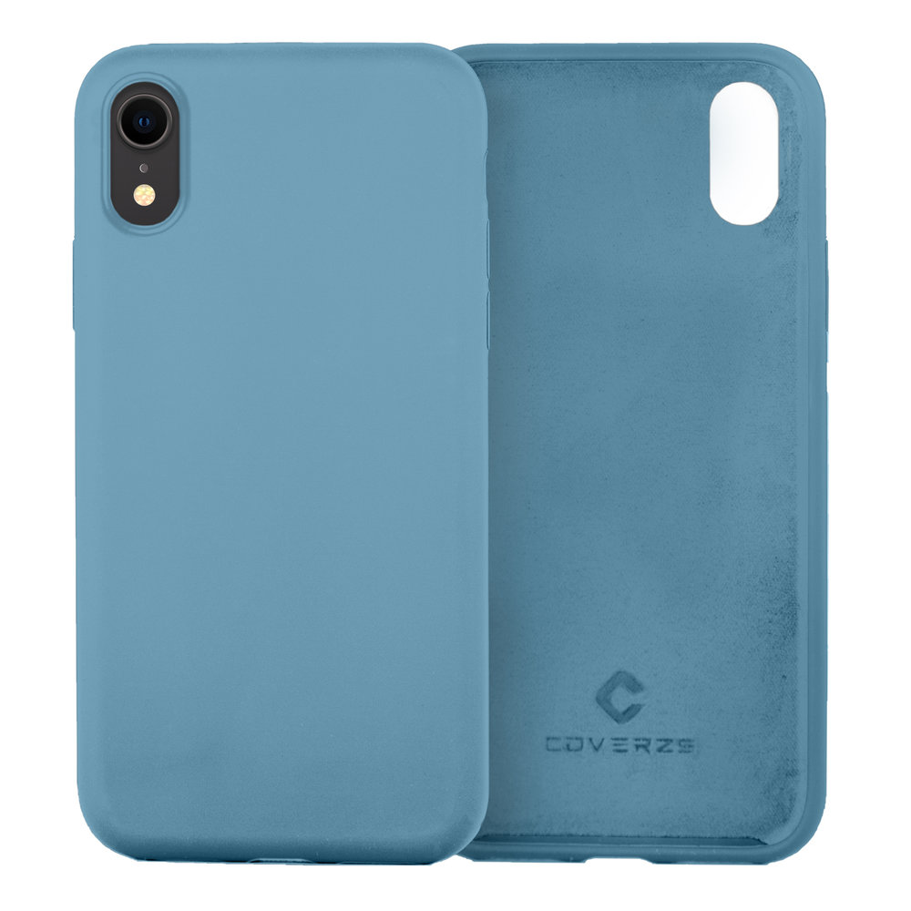Coverzs Coverzs Luxe Liquid Silicone case iPhone X / Xs (lichtblauw)