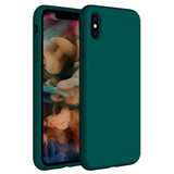 Coverzs Luxe Liquid Silicone case iPhone X / Xs (donkergroen)