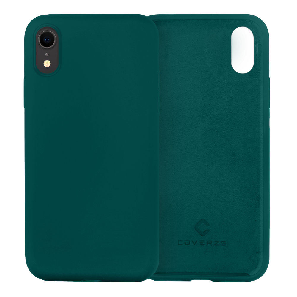 Coverzs Coverzs Luxe Liquid Silicone case iPhone X / Xs (donkergroen)