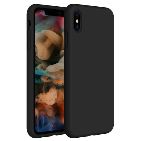 Coverzs Coverzs Luxe Liquid Silicone case iPhone X / Xs (zwart)