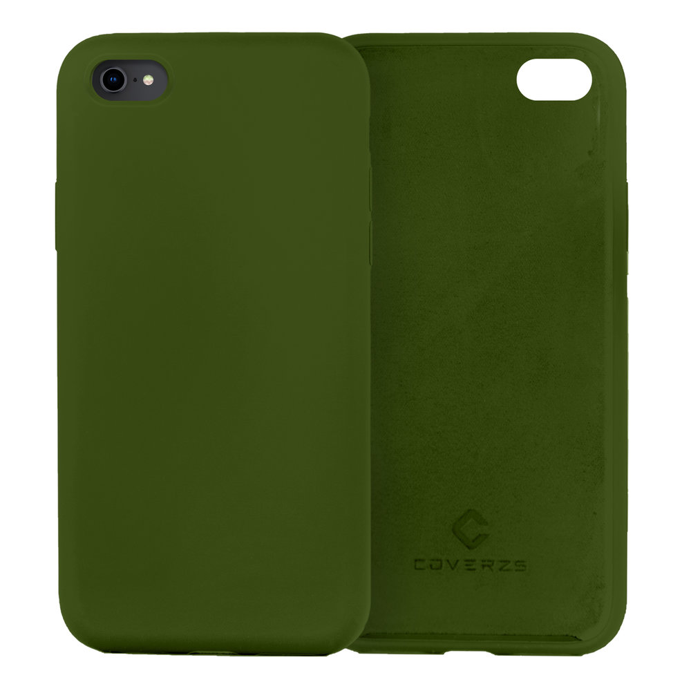 Coverzs Coverzs Luxe Liquid Silicone case iPhone 7/8 (legergroen)