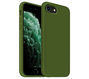 Coverzs Luxe Liquid Silicone case iPhone SE 2020 (legergroen)