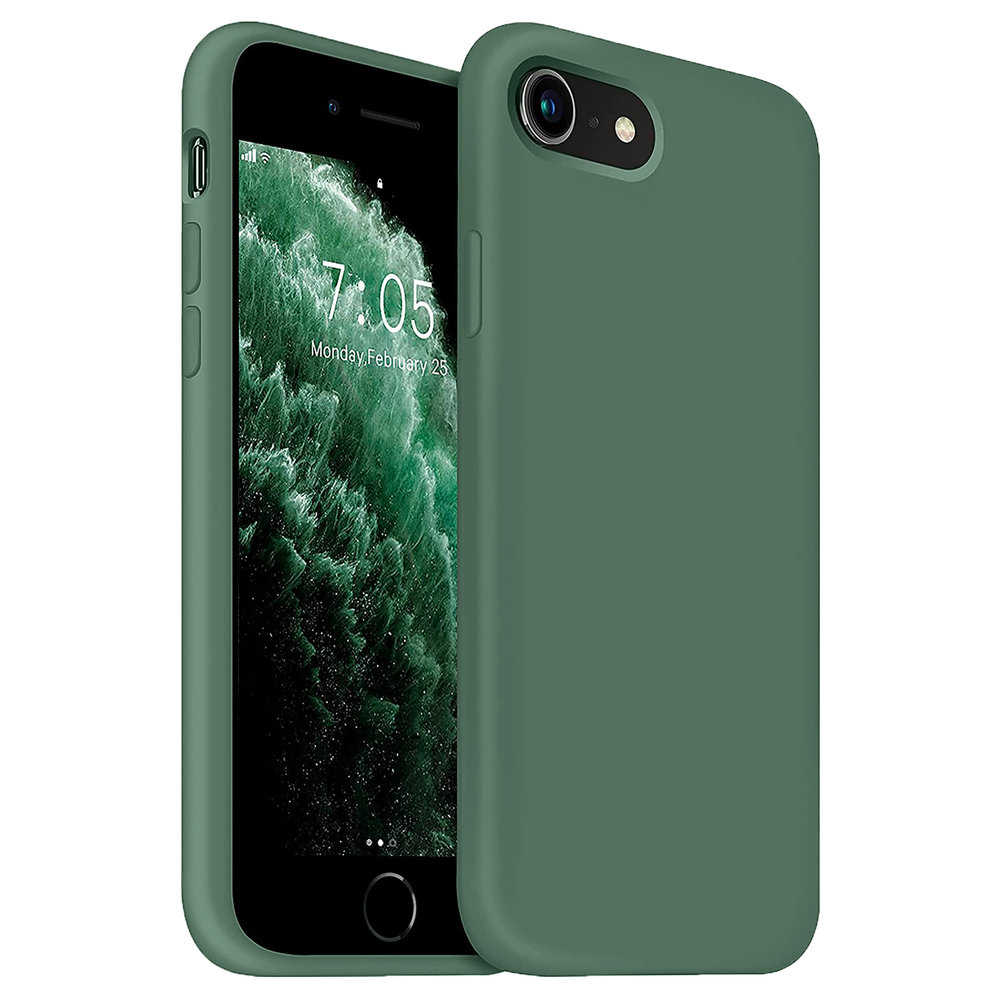 Coverzs Coverzs Luxe Liquid Silicone case iPhone SE 2020 (dennengroen)