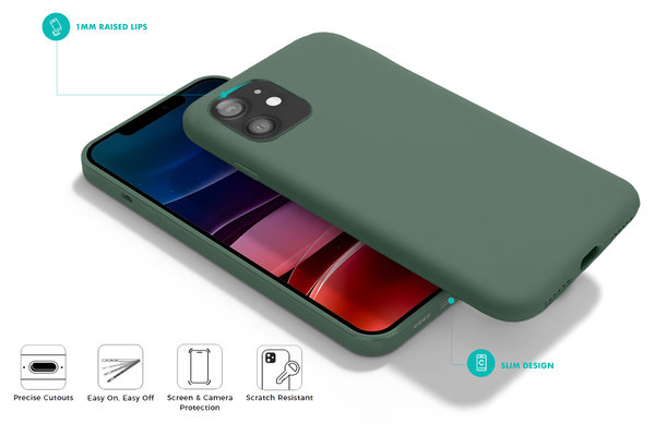 Coverzs Coverzs Luxe Liquid Silicone case iPhone 11 Pro (dennengroen)