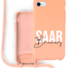 Coverzs Coverzs Silicone case met koord iPhone 7/8/SE2020 (oranje) | Name + Name Coverzs Coverzs Silicone case met koord iPhone 7/8/SE2020 (oranje) | Name + Name