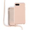 Coverzs Coverzs Silicone case met koord iPhone 7/8 Plus (roze) - Name + name Coverzs Coverzs Silicone case met koord iPhone 7/8 Plus (roze) - Name + name