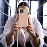 Coverzs Coverzs Silicone case met koord iPhone 7/8 Plus (roze) - Name + name Coverzs Coverzs Silicone case met koord iPhone 7/8 Plus (roze) - Name + name