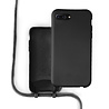 Coverzs Coverzs Silicone case met koord iPhone 7/8 Plus (zwart) - Name + name Coverzs Coverzs Silicone case met koord iPhone 7/8 Plus (zwart) - Name + name