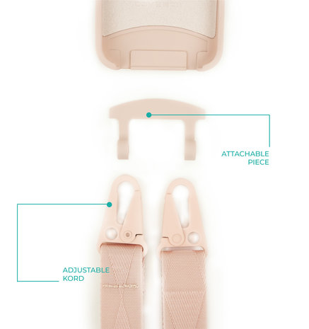 Coverzs Coverzs Silicone case met dik koord iPhone 7/8/SE 2020 (Roze)