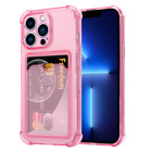 ShieldCase® ShieldCase iPhone 13  Pro TPU hoesje met pasjeshouder (transparant roze)