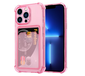 ShieldCase® iPhone 13 Pro TPU hoesje met pasjeshouder (transparant roze) ShieldCase® iPhone 13 Pro TPU hoesje met pasjeshouder (transparant roze)