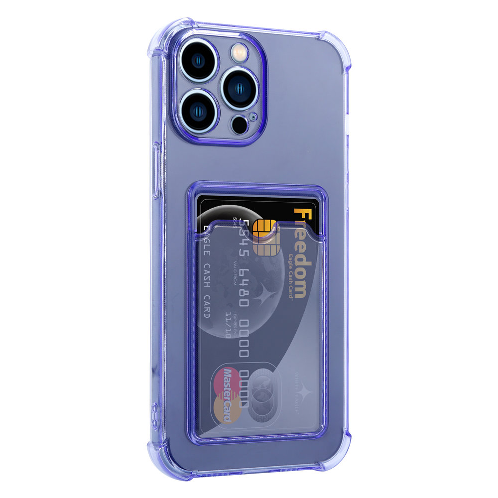 ShieldCase® ShieldCase iPhone 13 Pro Max TPU hoesje met pasjeshouder (transparant paars) ShieldCase® ShieldCase iPhone 13 Pro Max TPU hoesje met pasjeshouder (transparant paars)