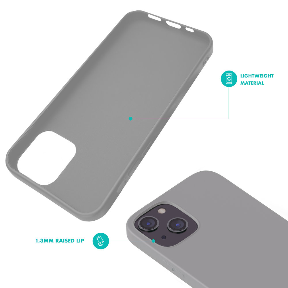 Ceezs Ceezs iPhone 13 hoesje siliconen (grijs)