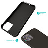 Ceezs Ceezs Apple iPhone 12 Pro hoesje siliconen zwart + glazen Screenprotector Ceezs Ceezs Apple iPhone 12 Pro hoesje siliconen zwart + glazen Screenprotector