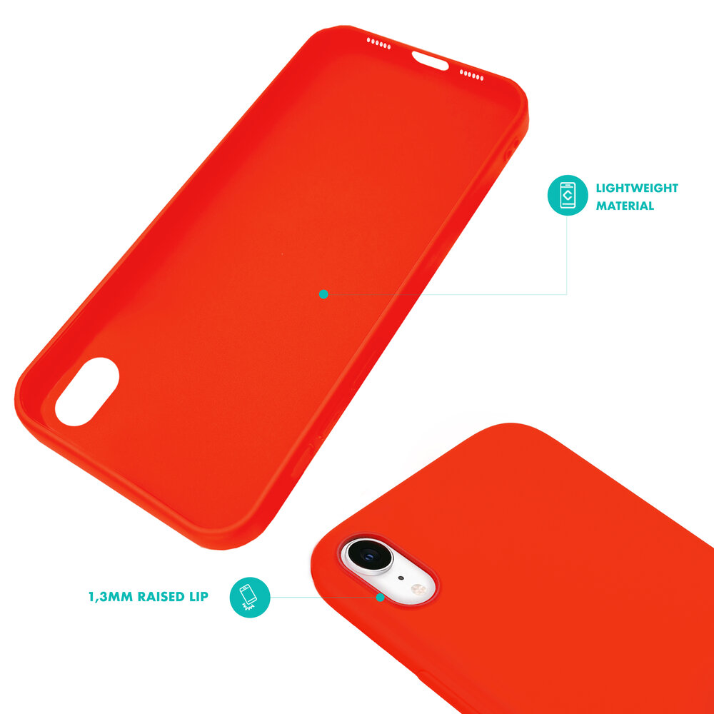 Ceezs Ceezs iPhone Xr hoesje siliconen Rood
