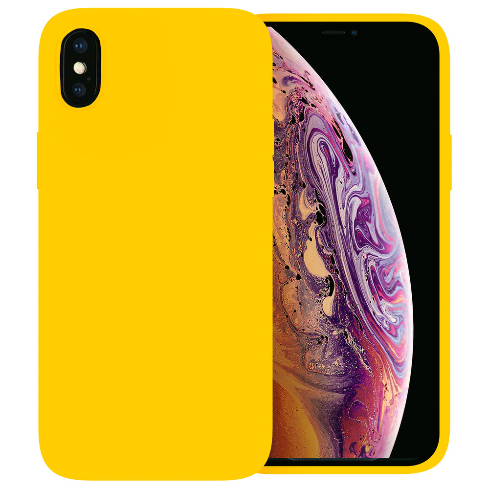 Ceezs Ceezs iPhone X hoesje siliconen / iPhone Xs hoesje siliconen (Geel)