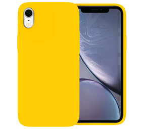 Ceezs iPhone Xr hoesje siliconen Geel