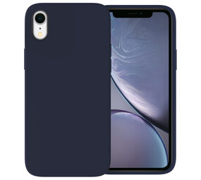 Ceezs iPhone Xr hoesje siliconen Donkerblauw