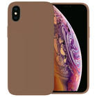 Ceezs Ceezs iPhone X hoesje siliconen / iPhone Xs hoesje siliconen (Bruin)