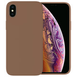 Ceezs iPhone X hoesje siliconen / iPhone Xs hoesje siliconen (Bruin)
