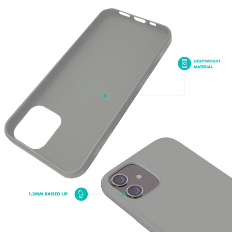 Ceezs Ceezs iPhone 11 hoesje siliconen Grijs