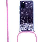 ShieldCase® Born To Sparkle Samsung Galaxy S20 hoesje met koord (roze) ShieldCase® Born To Sparkle Samsung Galaxy S20 hoesje met koord (roze)