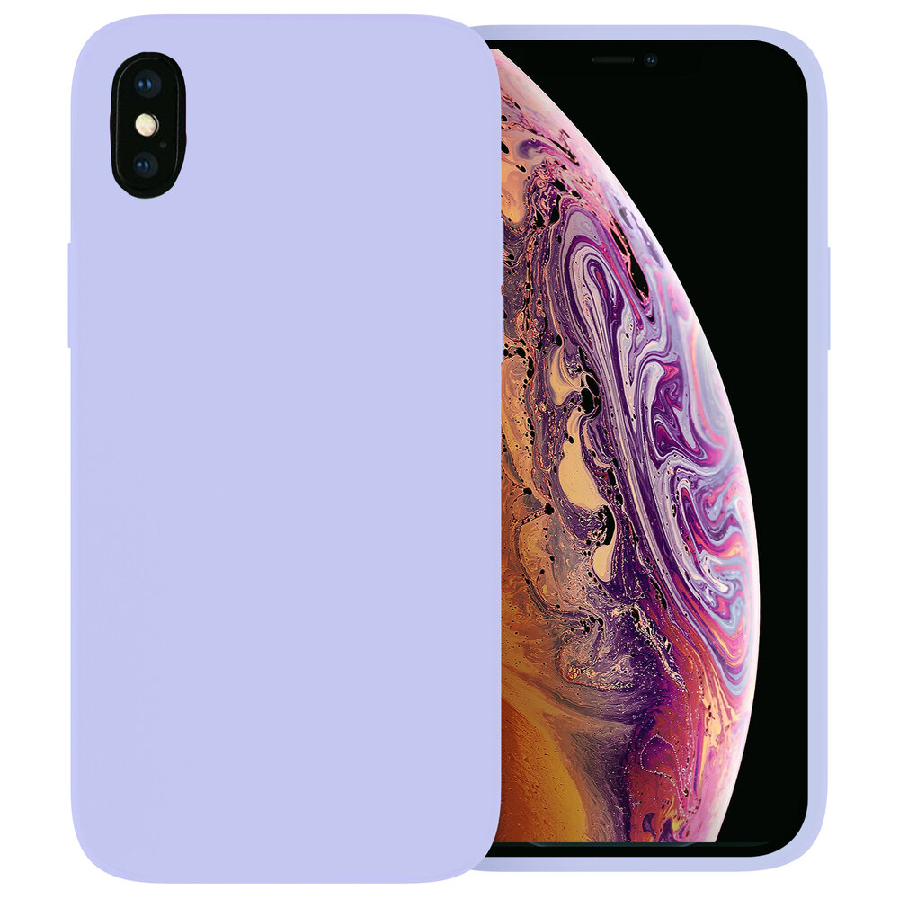 Ceezs Ceezs iPhone X hoesje siliconen / iPhone Xs hoesje siliconen (Lavendel)