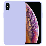 Ceezs iPhone X hoesje siliconen / iPhone Xs hoesje siliconen (Lavendel)