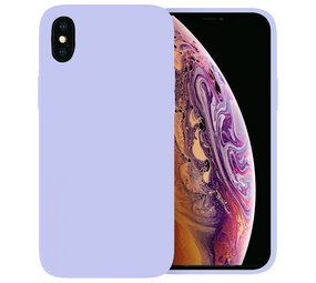Ceezs iPhone X hoesje siliconen / iPhone Xs hoesje siliconen (Lavendel)