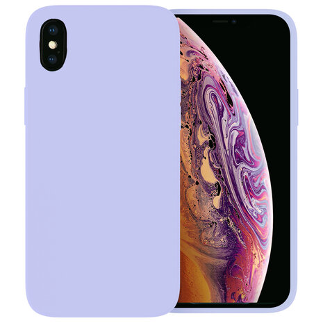 Ceezs Ceezs iPhone X hoesje siliconen / iPhone Xs hoesje siliconen (Lavendel)