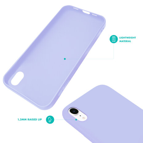 Ceezs Ceezs iPhone Xr hoesje siliconen Lavendel