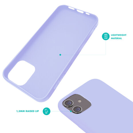 Ceezs Ceezs iPhone 11 hoesje siliconen Lavendel